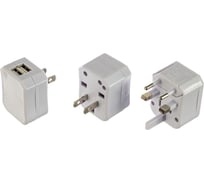 Разборный сетевой переходник STEKKER ADP6-125-20 под стандарты AU CH USA UK EURO 3A/250V 32882
