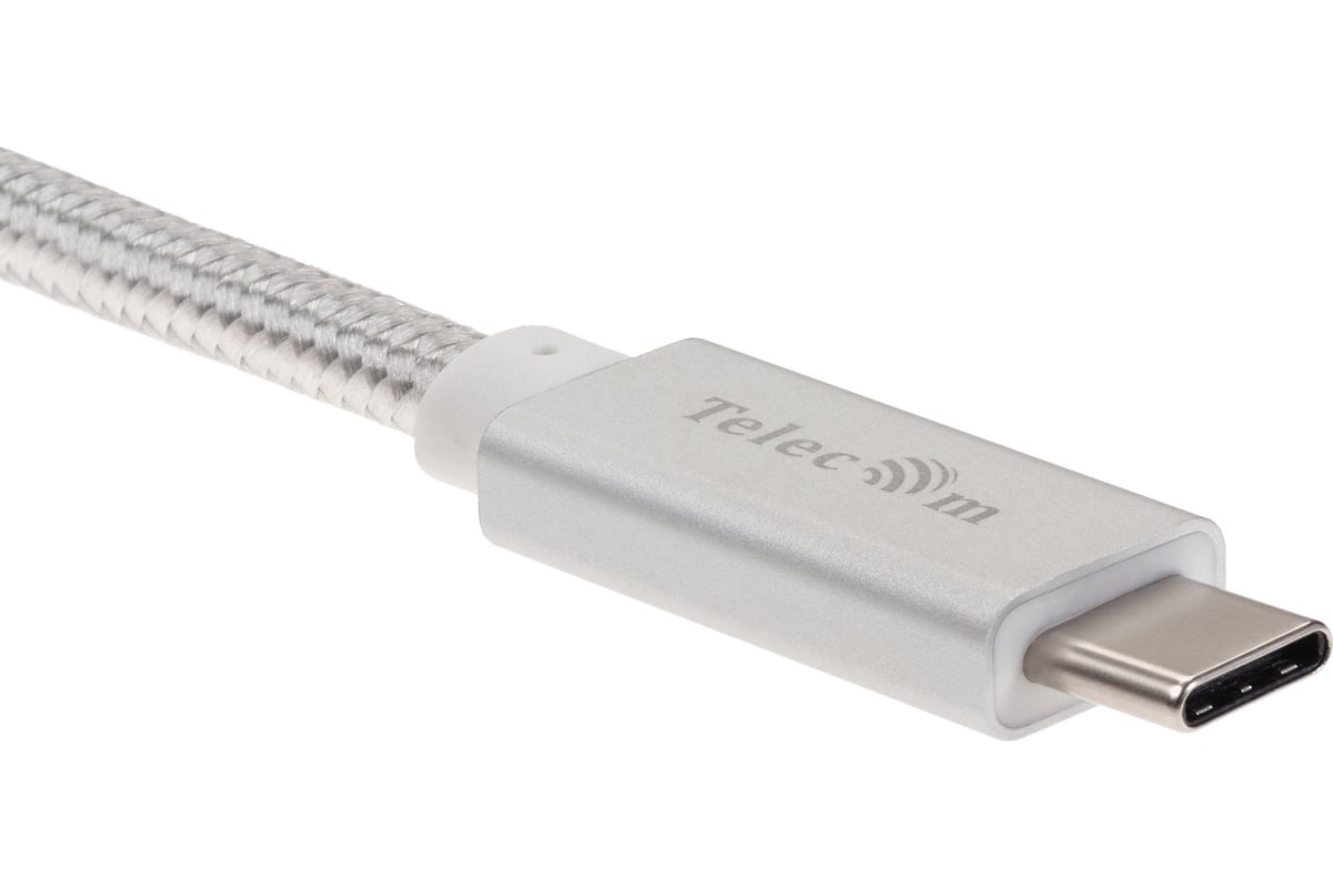 Кабель Telecom usb 3.1 type cm - cm, ic 5а 20gbs, длина 2m, серебряный  TC420S-2M