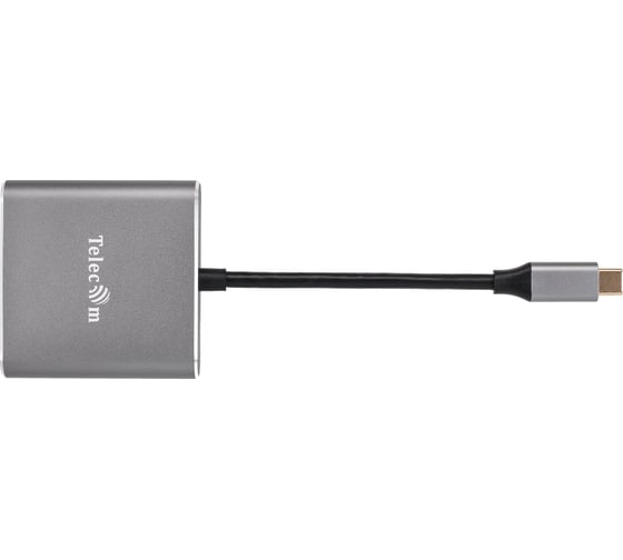 Кабель-адаптер Telecom usb 3.1 type cm - hdmi и usb 3.0 и pd 100wt charging 4k 30hz TUC010T