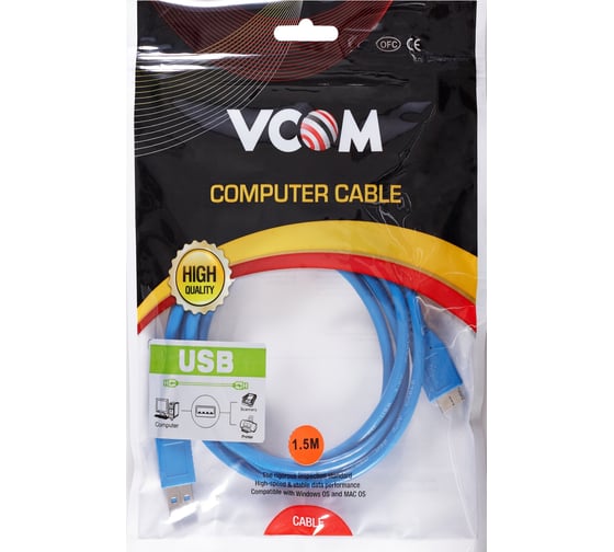 Соединительный кабель VCOM usb 3.0 am - microbm 1.5m VUS7075-1.5M