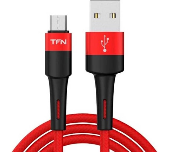 Кабель TFN microUSB Envy 1.2m нейлон red TFN-C-ENV-MIC1MRD 1