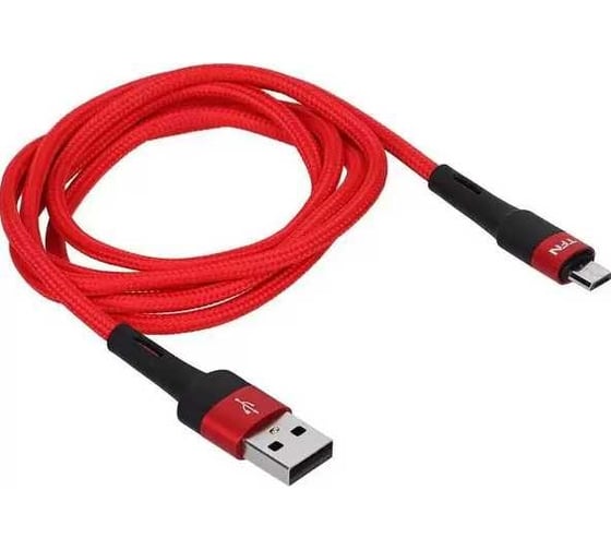 Кабель TFN microUSB Envy 1.2m нейлон red TFN-C-ENV-MIC1MRD