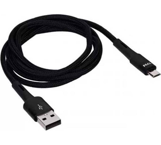 Кабель TFN microUSB Envy 1.2m нейлон bk TFN-C-ENV-MIC1MBK 1