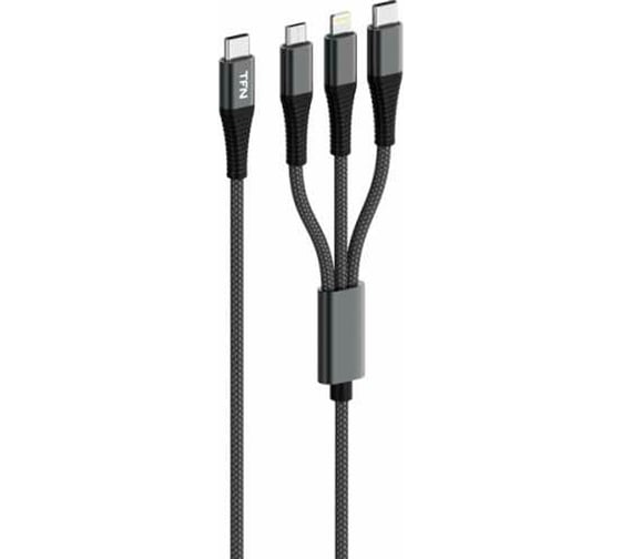 Кабель TFN 3в1 Type-C 1.2m grey TFN-C-3IN1-USBC-GR