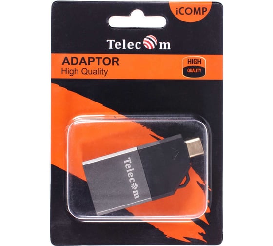 Переходник Telecom usb 3.1 type cm - hdmi f 4k 30hz aluminum shell TA314C