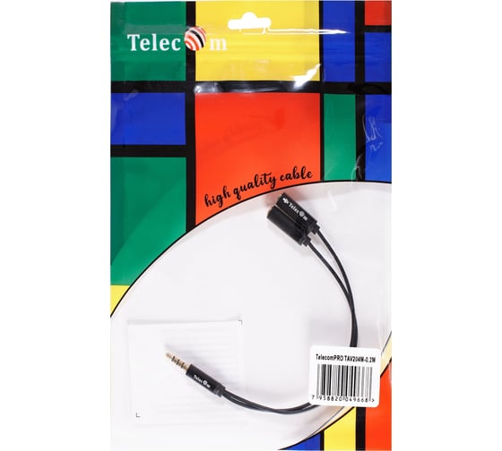 Кабель-адаптер Telecom 3.5 st m/2x3.5 st f 0.2m TAV204M-0.2M