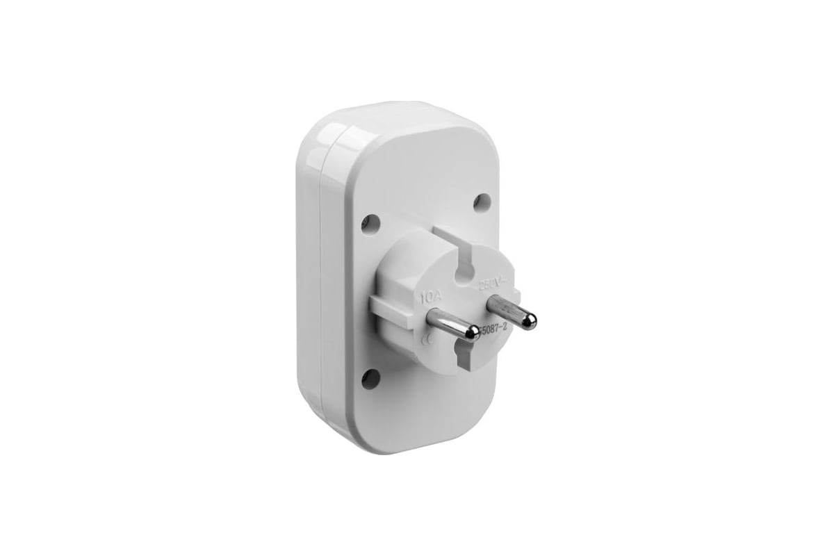 Электрический разветвитель Stayer MAXElectro 2 гнезда 10А/220В 55087-2 ...
