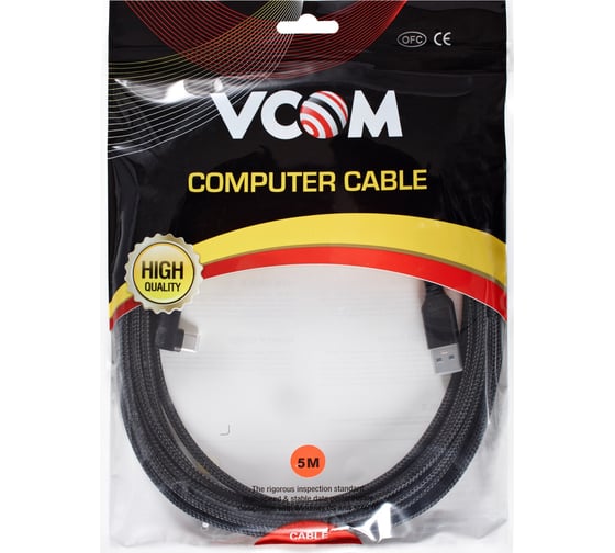 Кабель VCOM vr usb3.2 gen1 am/cm 5gbs для oculus 5m cu413m-5m CU413M-5.0