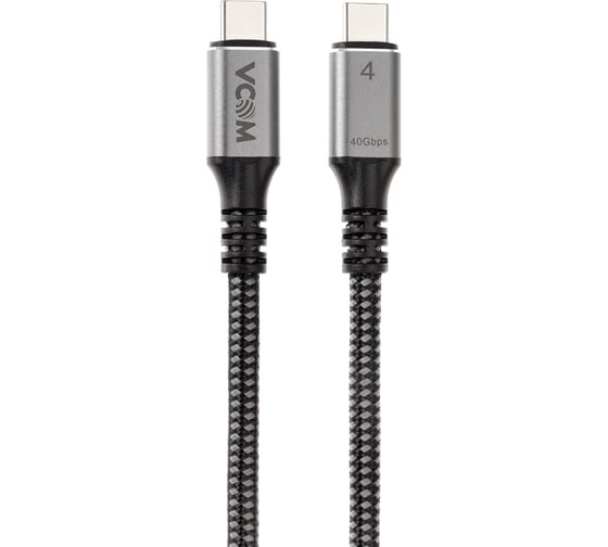 Кабель VCOM usb4 type cm - type cm 5k 60hz 40gbps pd 100w 5a 1.2m CU540M-1.2M