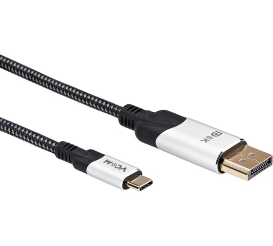 Кабель-адаптер VCOM usb 3.1 type cm - displayport m 8k 60hz 1.8m alumi shell CU422MCV-1.8M