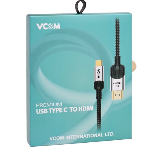 Кабель-адаптер VCOM usb 3.1 type cm - hdmi am 8k 30hz 1.8m alumi shell CU423MCV-1.8M