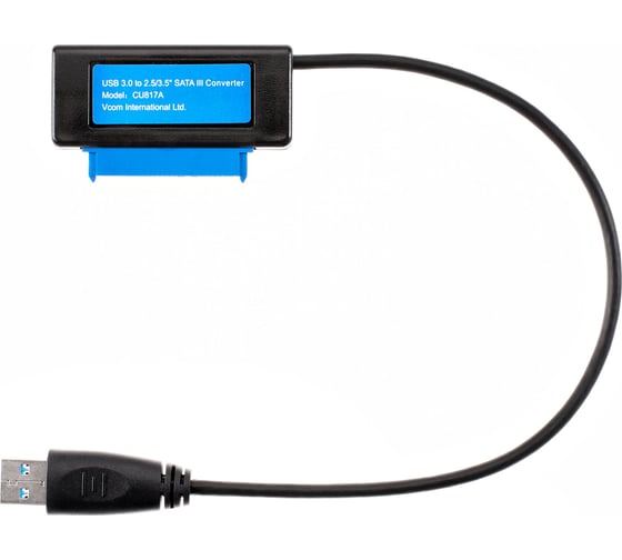 Кабель-адаптер VCOM usb 3.0 - sata iii 2.5/3,5" и ssd правый угол CU817A