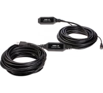 Кабель-адаптер VCOM usb 3.0-repeater удлинительный активный am - af 15m CU827-15M