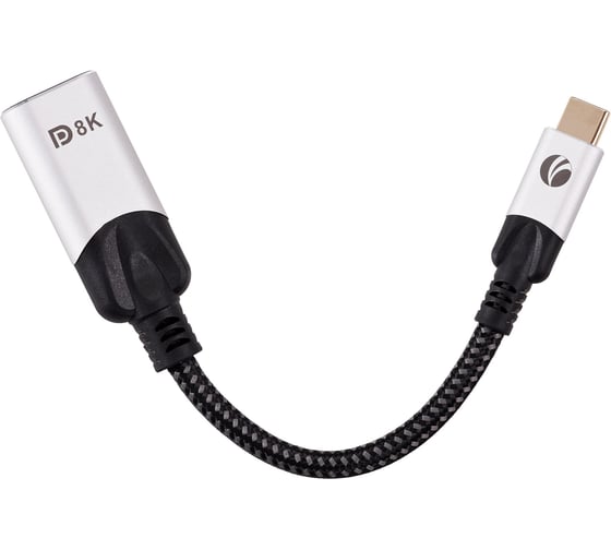 Aдаптер VCOM usb 3.1 type cm - displayport af 8k 60hz 0.15m alum CU422MV-8K