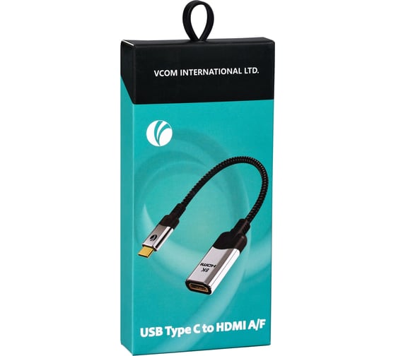 Aдаптер VCOM usb 3.1 type cm - hdmi af 8k 60hz 0.15m alum CU423MV-8K