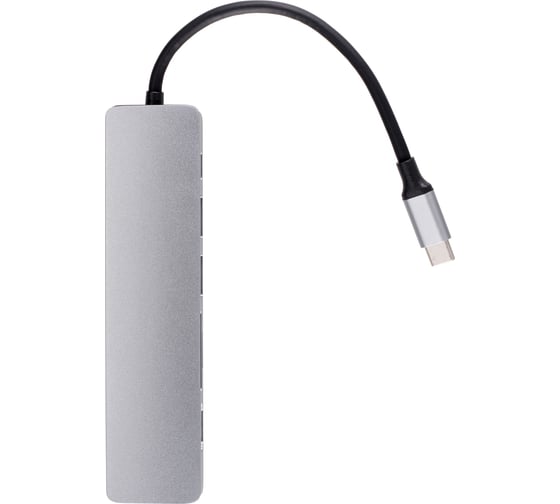 Aдаптер VCOM type cm - hdmi af 4k 30hz и usb 3.0 и usb 2.0 и rj45 и tf и cd и pd alum shell CU4351