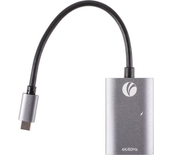 Aдаптер VCOM usb 3.1 type cm - hdmi af 4k 60hz pd charging alum shell CU452A