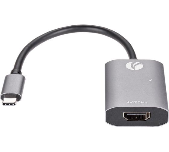 Aдаптер VCOM usb 3.1 type cm - hdmi af 4k 60hz pd charging alum shell CU452A