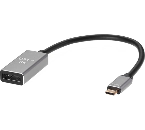 Aдаптер VCOM usb type cm - displayport f 1.4v 8k 60hz alum shell CU480M