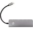 Aдаптер VCOM концентратор type c - 4 port usb 3.0 hub и pd alum shell CU4383 3