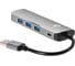 Aдаптер VCOM концентратор usb 3.1 type a - 4 usb 3.0 alum shell hub и pd CU4383A 3