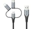 Кабель 3 в 1 VENTION USB 2.0 AM/ Micro-B, USB-C, Lightning M - 1м. Черный CQJHF 3