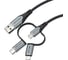 Кабель 3 в 1 VENTION USB 2.0 AM/ Micro-B, USB-C, Lightning M - 1м. Черный CQJHF 4