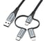 Кабель 3 в 1 VENTION USB 2.0 AM/ Micro-B, USB-C, Lightning M - 1м. Черный CQJHF 6