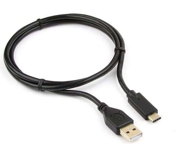 Кабель usb Cablexpert usb2.0 am/type-c, qc 3.0, 36w, 3a, 1м, черный, без инд. упак., CCP-USB2-AMCM-1M-0 1