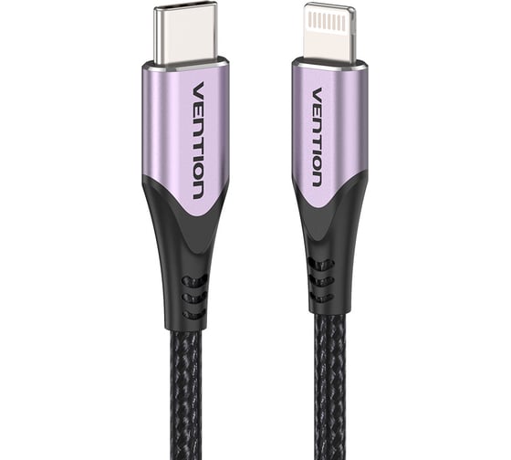 Кабель VENTION USB 2.0 CM/Lightning 8M для iPad/iPhone - 1м. Фиолетовый TACVF