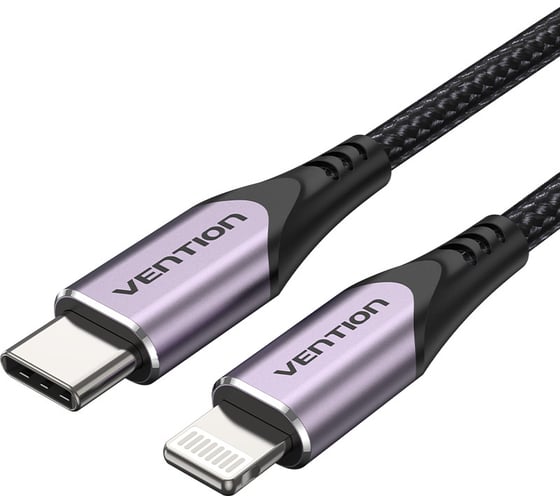 Кабель VENTION USB 2.0 CM/Lightning 8M для iPad/iPhone - 1м. Фиолетовый TACVF