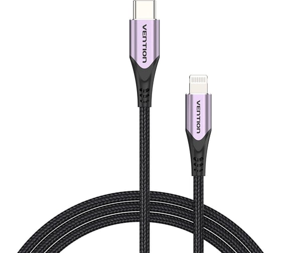 Кабель VENTION USB 2.0 CM/Lightning 8M для iPad/iPhone - 1м. Фиолетовый TACVF