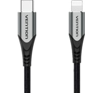 Кабель VENTION USB 2.0 CM/Lightning 8M для iPad/iPhone - 1м. Серебристый TACHF