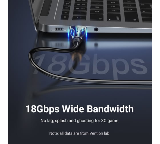 Оптический кабель VENTION HDMI v2.0 19M/19M - 50м. Черный ALABX