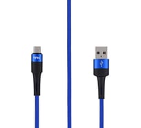 Кабель TFN microUSB Envy 1.2m нейлон blu TFN-C-ENV-MIC1MBL