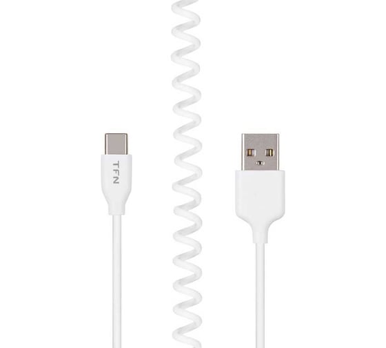 Кабель TFN TypeC витой 1.2 white TFN-CUSBTWSTDWH