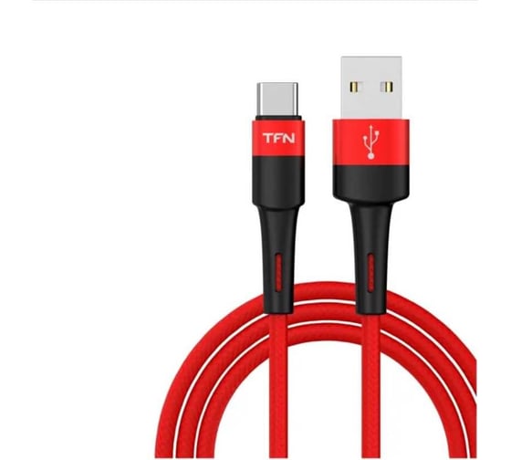 Кабель TFN TypeC Envy 1.2m нейлон red TFN-C-ENV-AC1MRD 1