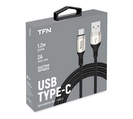 Кабель TFN TypeC blaze 1.2m nickel TFN-C-BLZ-AC1M-NI