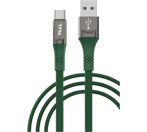 Кабель TFN TypeC Zinc плоский 1.2m green TFN-CZNUSBC12MGRN