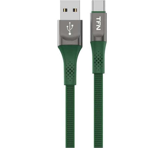 Кабель TFN TypeC Zinc плоский 1.2m green TFN-CZNUSBC12MGRN