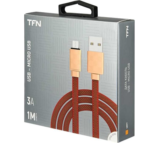 Кабель TFN microUSB fashion 1.0m gold TFN-C-GUC-MIC1MGL