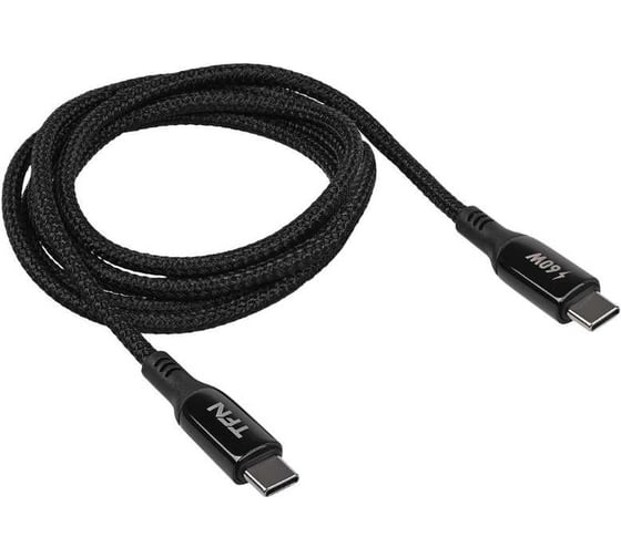 Кабель TFN TypeC-TypeC blaze 60W 1.2m bk TFN-C-BLZ-CC1M-BK