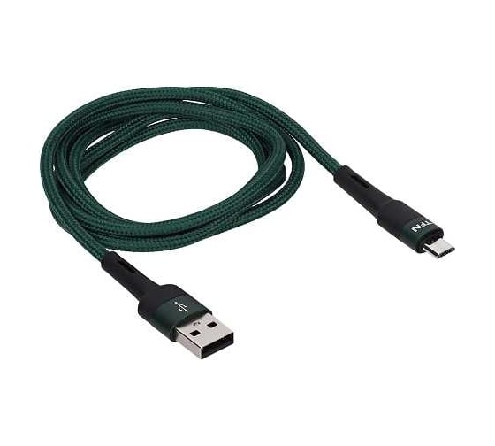 Кабель TFN microUSB Envy 1.2m нейлон grn TFN-C-ENV-MIC1MGRN