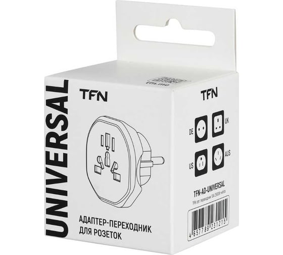 Сетевой переходник TFN 10А 2500Вт white TFN-AD-UNIVERSAL