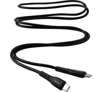Кабель Type C-Type C Ergolux ELX-CDC06-C02, 5А, 80Вт, 1,2м, Черный, Зарядка+ПД 15201