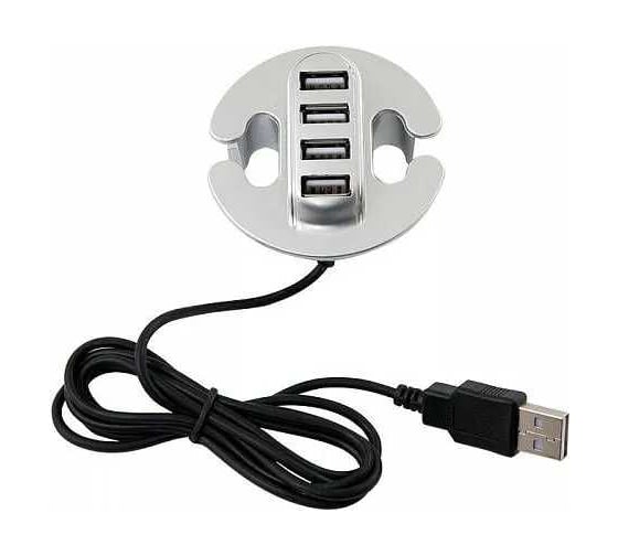 Разветвитель для USB на 4 порта GTV серебро HB-USB-4X-80