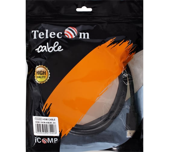 Кабель hdmi Telecom 19m/m ver 2.1 8k 60hz econom 2m TCG245C-2M