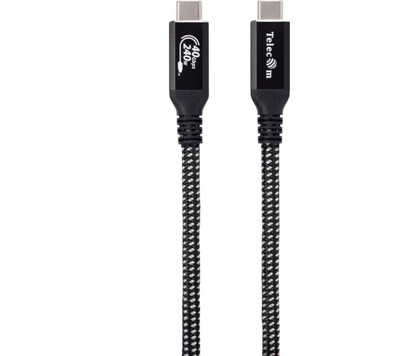 Кабель Telecom usb4 type cm/cm 8k 30hz 40gbps pd 240w медь 2m TUS840-2M