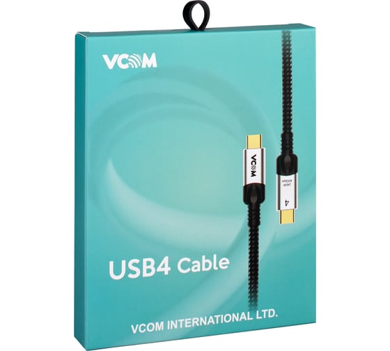 Кабель usb4 VCOM type c m - type c m 5k 60hz 8k 30hz 40gbps pd 240w 1.5m CU560-1.5M