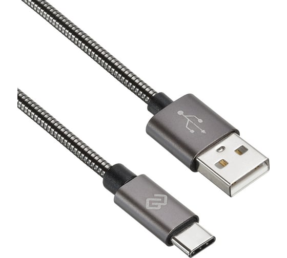 Кабель DIGMA TYPE-C-1.2M-BRAIDED-G USB (m)-USB Type-C (m) 1.2м черный 1080462